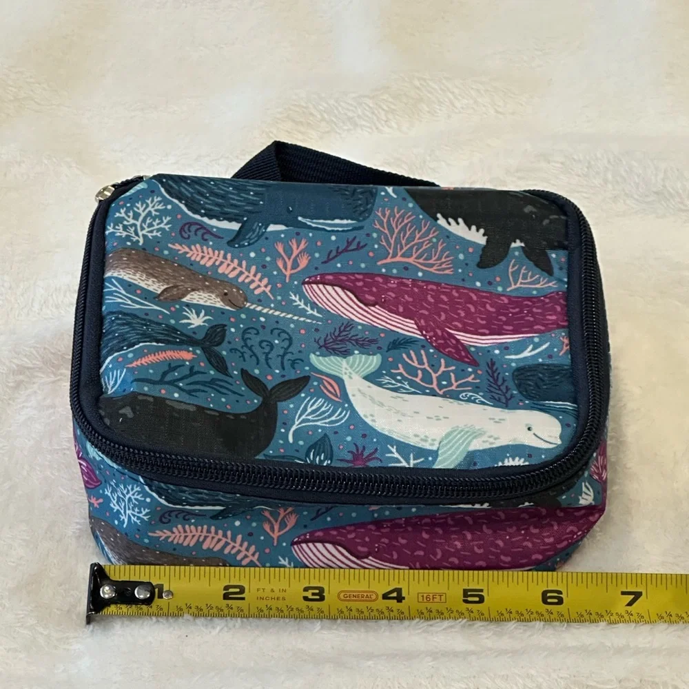 Colorful Whale Travel Makeup Bag - Picture 5 of 5